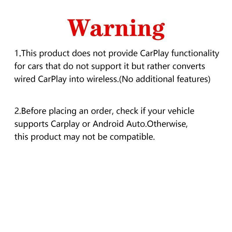 2025 Wireless Carplay Adapter for Iphone/Android - Fast Connection,No Latency,Hands-Free Call Wireless Adapter Electronic Charger Carplay Dongle