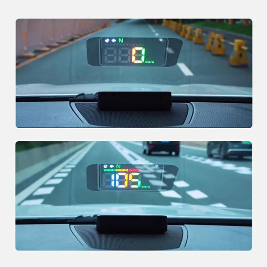 KWHUD Car HUD Head-Up Display Universal for All Car Models, without Battery Digital Speedometer HUD MPH Car Tools Accessory Gauge Pods Digital Speedometer Custom Gauges Cars
