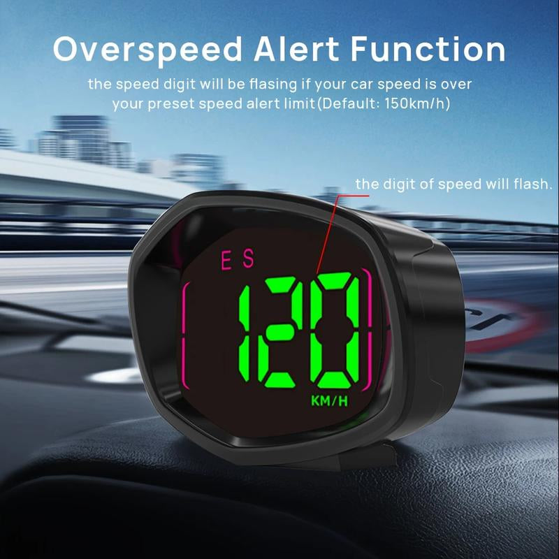 GPS Speedometer for Car Mph,Digital Speedometer for Car,Three Display Modes,Speeding Alert, Automatic Brightness Adjustment,Large Font Display,Usb Connect Plug and Play Tire Pressure Sensor Gauge Pods Digital Speedometer