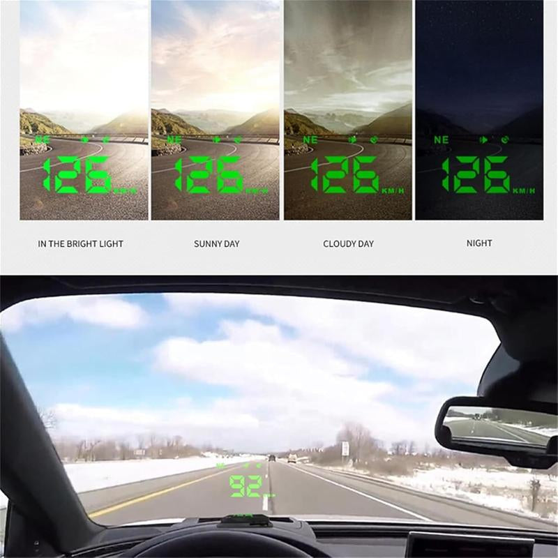 Digital Speedometer Heads up Display for Cars,Car Hud,Head up Display for Car,Gps Display,Automatic Brightness Adjustment,Speeding Alert,Usb Cable Plug & Play Custom Gauges Cars H Mph