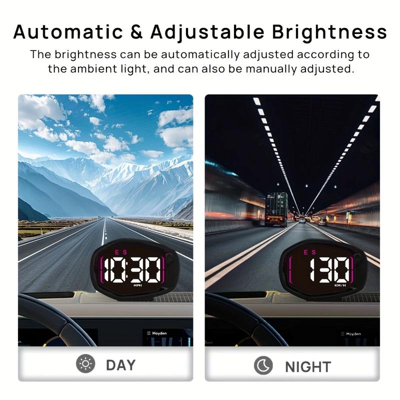 Universal GPS Speedometer for Car (MPH) - Large Digital Display with Speeding Alert & Auto Brightness